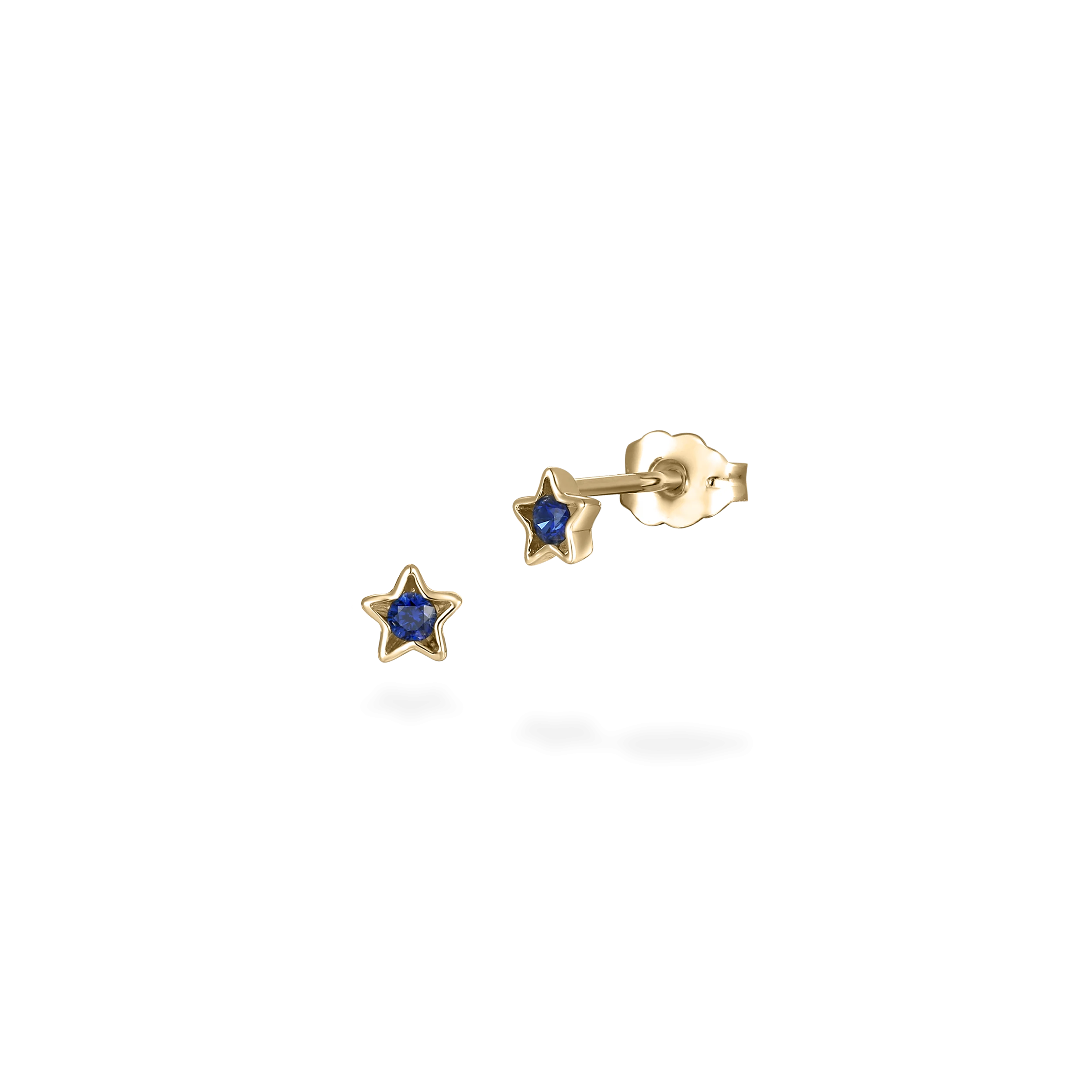 Mini star blue sapphire studs